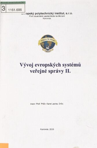 Vývoj evropských systémů veřejné správy II