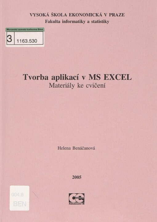 Tvorba aplikací v MS Excel: materiály ke cvičení