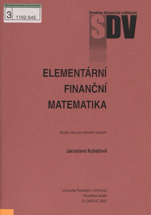 Elementární finanční matematika