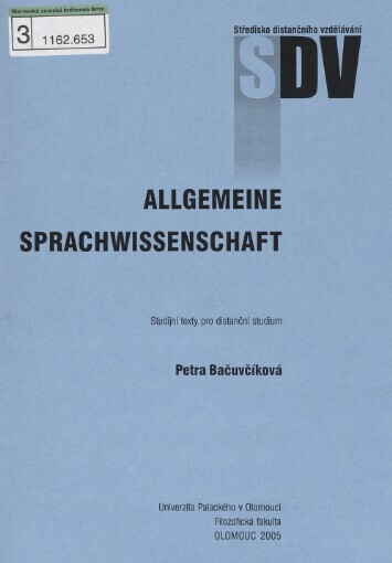 Allgemeine Sprachwissenschaft
