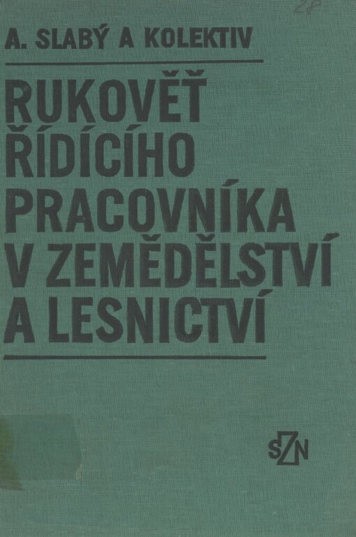 Rukověť řídícího pracovníka v zemědělství a lesnictví