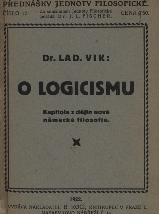 O logicismu: kapitola z dějin nové německé filosofie