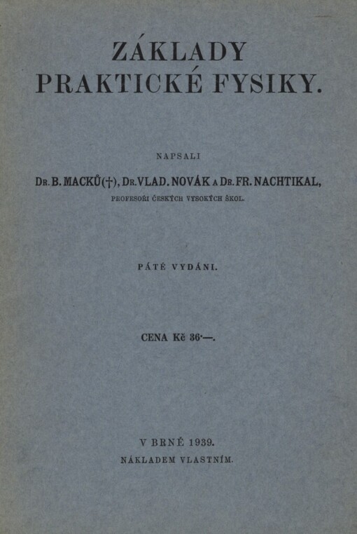 Základy praktické fysiky