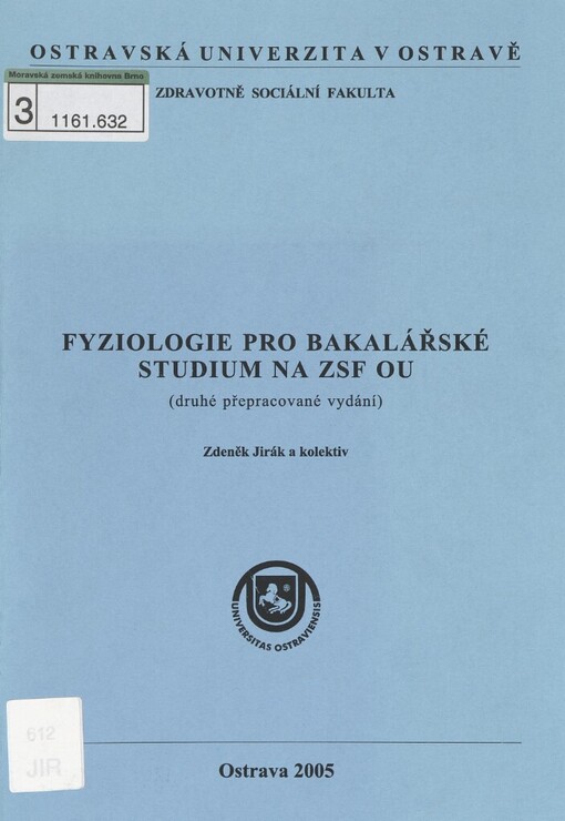 Fyziologie pro bakalářské studium na ZSF OU