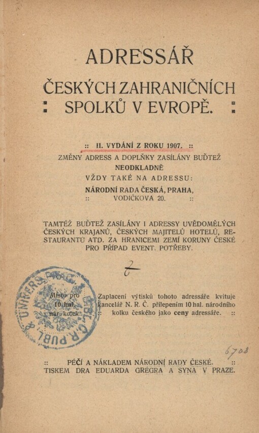 Adressář českých zahraničních spolků v Evropě