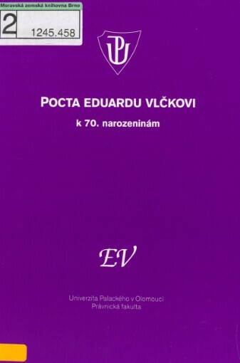 Pocta Eduardu Vlčkovi k 70. narozeninám