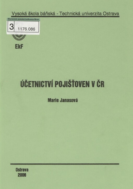 Účetnictví pojišťoven v ČR