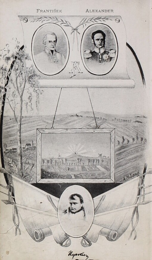 Bitva u Slavkova :(S mapkou bojiště a obrazem tří císařů)