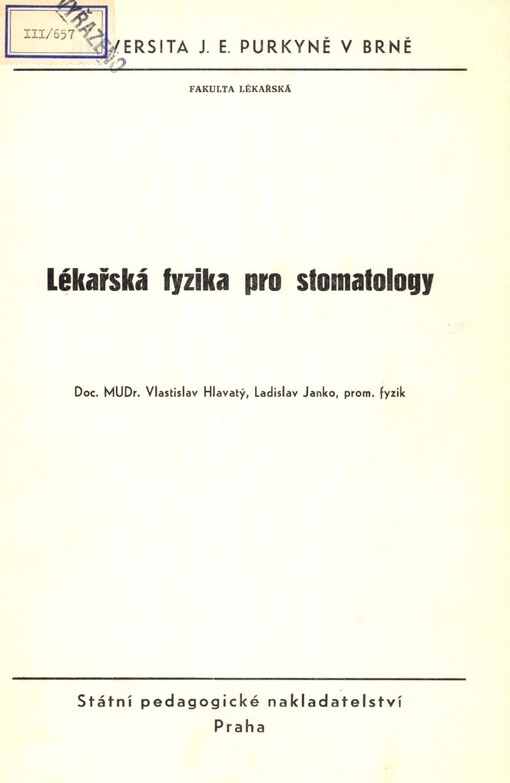 Lékařská fyzika pro stomatology