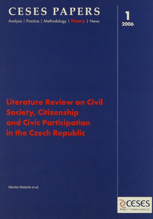 Literature review on civil society, citizenship and civic participation in the Czech Republic