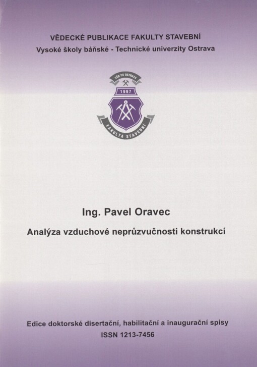Analýza vzduchové neprůzvučnosti konstrukcí = Analysis of airborne sound insulation of partitions : autoreferát k disertační práci