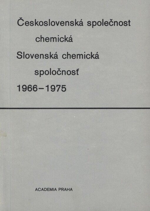Československá společnost chemická - Slovenská chemická spoločnosť :1966-1975