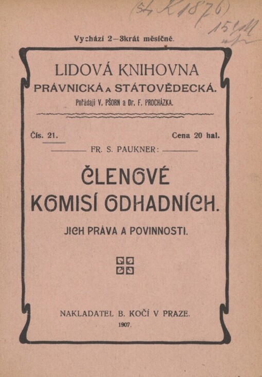 Členové komisí odhadních: jich práva a povinnosti