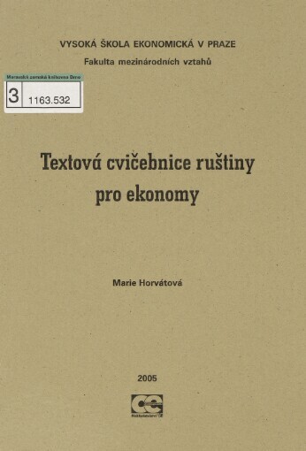Textová cvičebnice ruštiny pro ekonomy