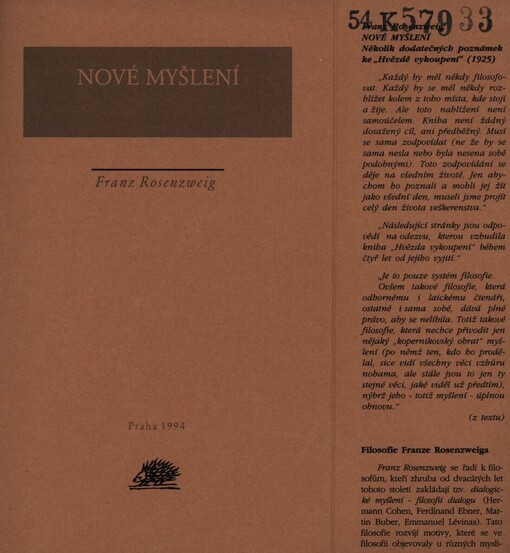 Nové myšlení: několik dodatečných poznámek ke 