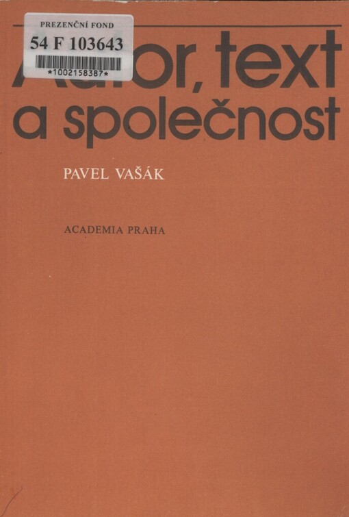 Autor, text a společnost