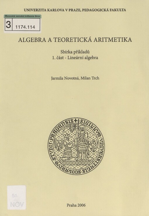 Algebra a teoretická aritmetika: sbírka příkladů