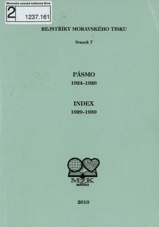 Pásmo 1924-1926: Index 1929-1939