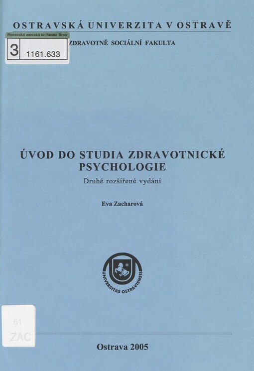 Úvod do studia zdravotnické psychologie