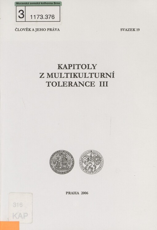 Kapitoly z multikulturní tolerance III