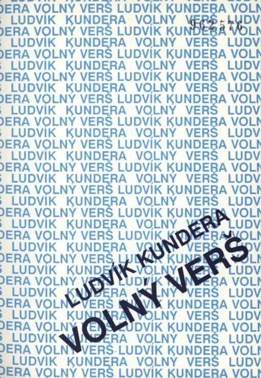 Volný verš: (pokus o popis druhů) : metodický materiál