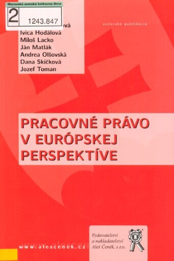 Pracovné právo v európskej perspektíve