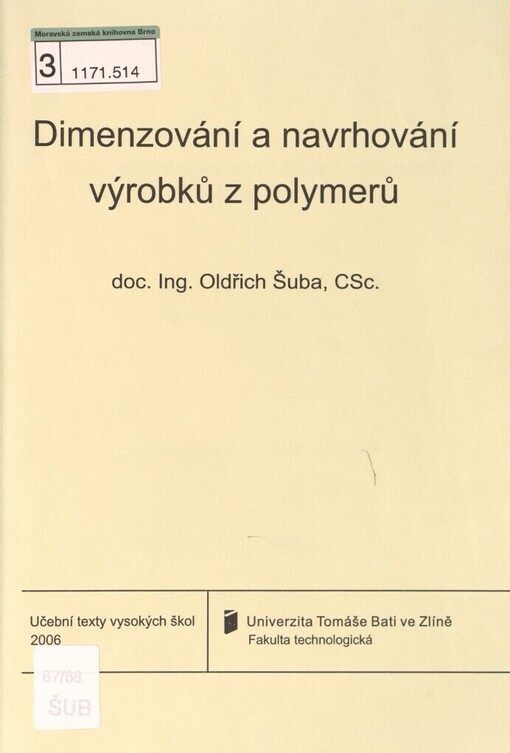 Dimenzování a navrhování výrobků z polymerů