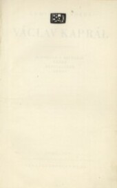 Václav Kaprál :kapitola z historie české meziválečné hudby