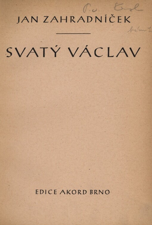 Svatý Václav :Báseň z podzimu roku 1944