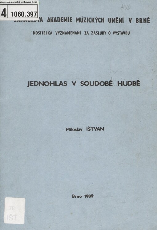 Jednohlas v soudobé hudbě