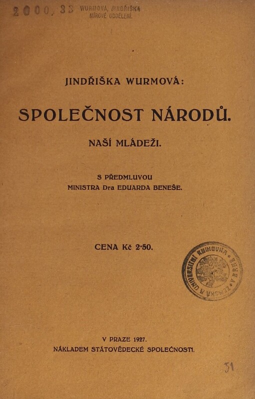 Společnost národů: Naší mládeži