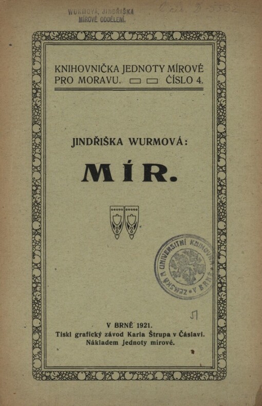 Mír: přednáš. v lázních Luhačovicích