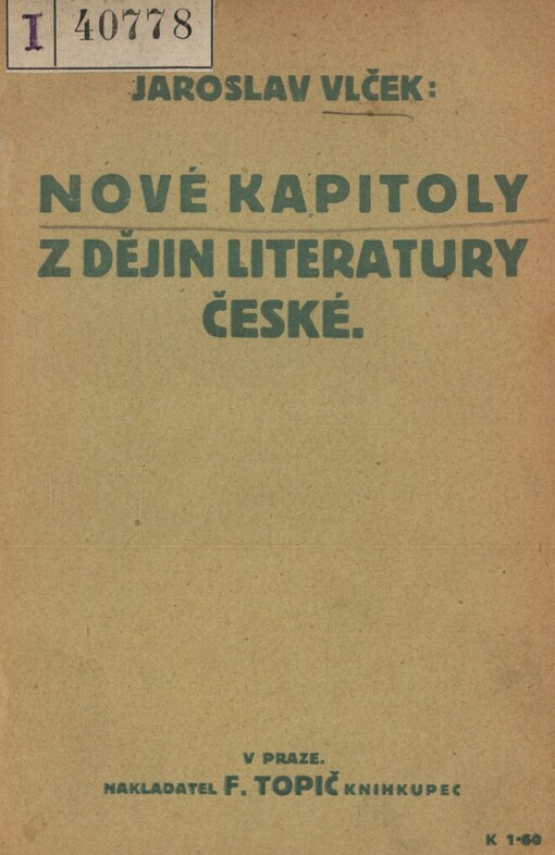 Nové kapitoly z dějin literatury české