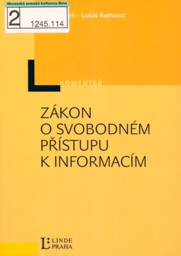 Zákon o svobodném přístupu k informacím: komentář