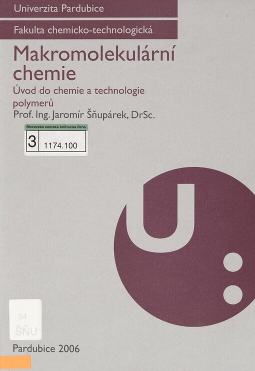 Makromolekulární chemie: úvod do chemie a technologie polymerů