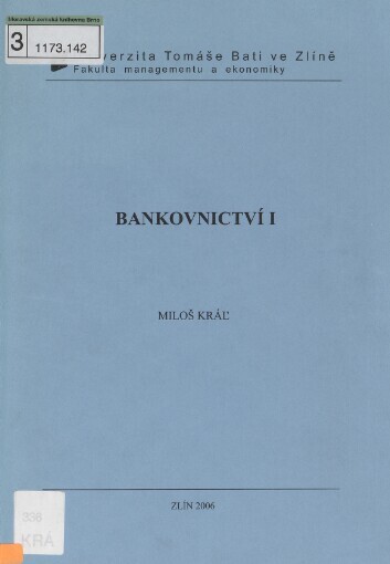 Bankovnictví I