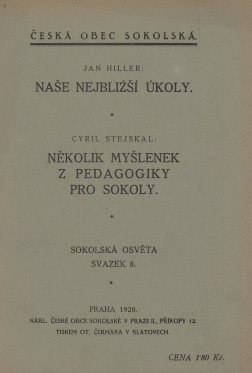 Naše nejbližší úkoly