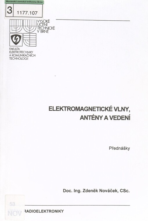 Elektromagnetické vlny, antény a vedení: přednášky
