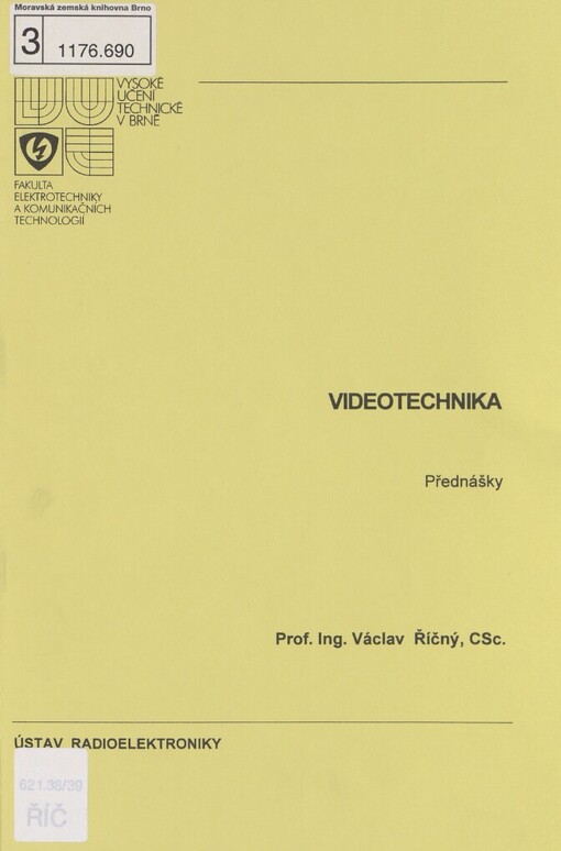 Videotechnika: přednášky