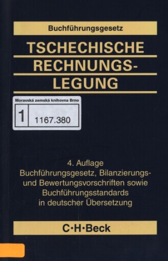Tschechische Rechnungslegung: aktuelle Gesetzestexte in deutscher Übersetzung