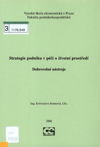 Strategie podniku v péči o životní prostředí: dobrovolné nástroje