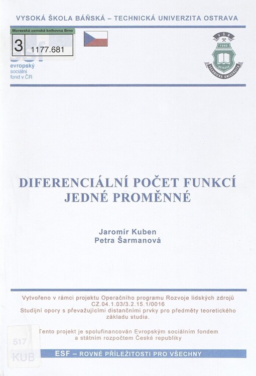 Diferenciální počet funkcí jedné proměnné