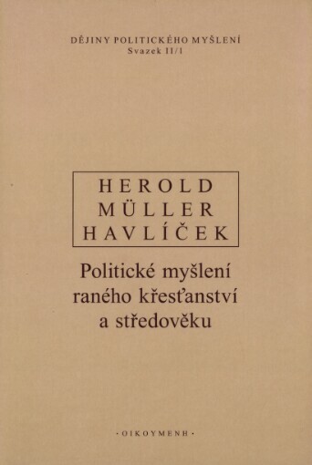 Dějiny politického myšlení, 1. vyd.
