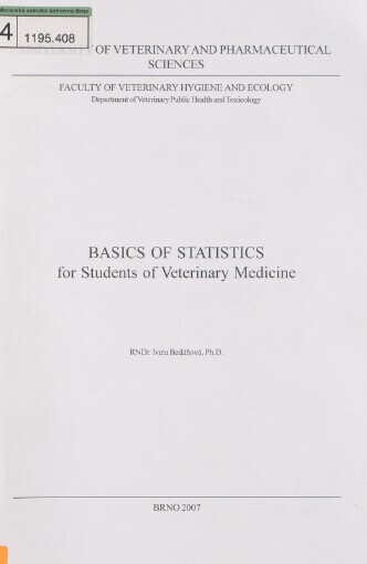Basics of statistics for students of veterinary medicine