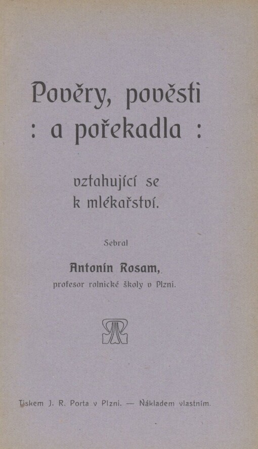Pověry, pověsti a pořekadla, vztahující se k mlékařství