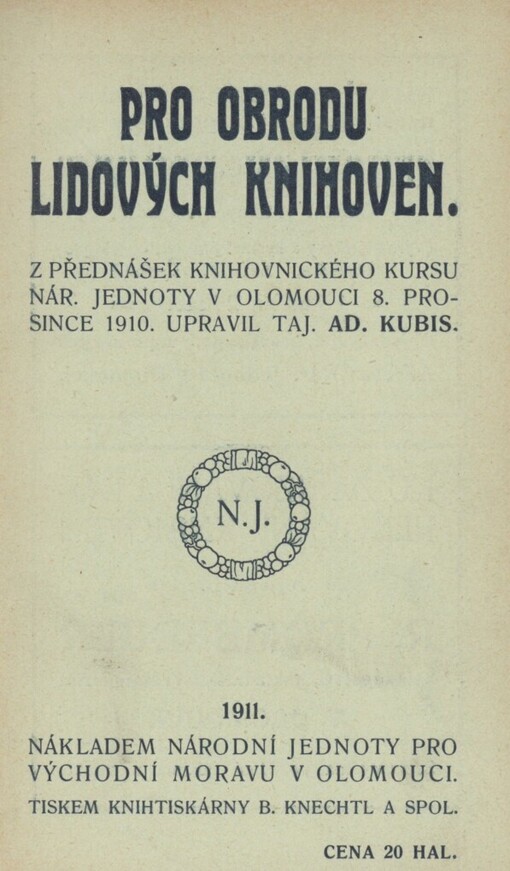 Pro obrodu lidových knihoven