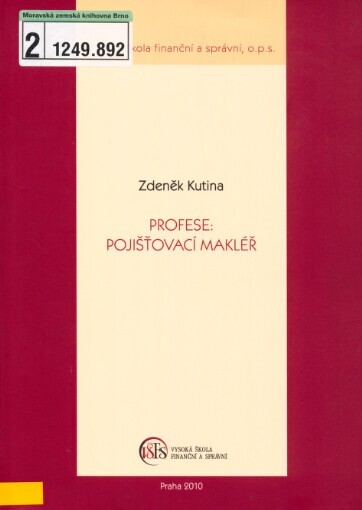 Profese: pojišťovací makléř