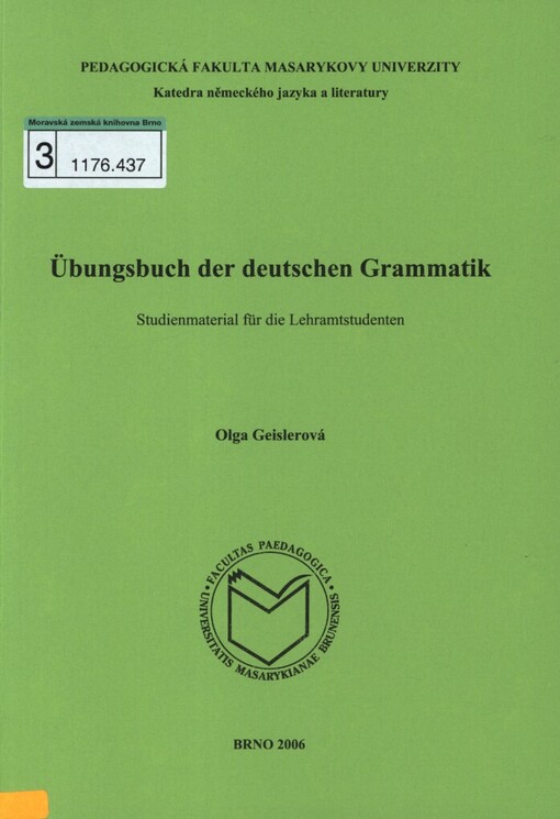 Übungsbuch der deutschen Grammatik: Studienmaterial für die Lehramtstudenten