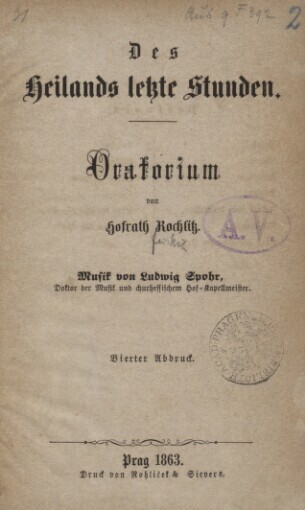 Heilands letzte Stunden: Oratorium