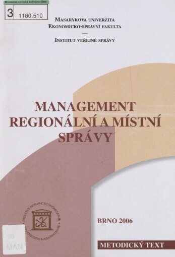 Management regionální a místní správy
